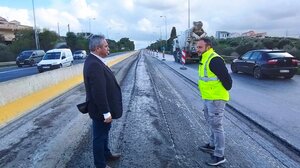 Αυτοψία Σκουλά στις εργασίες επί του ΒΟΑΚ, στο τμήμα Γάζι – Γιόφυρος