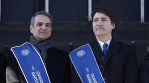 Μητσοτάκης και Τριντό στην παρέλαση για την 25η Μαρτίου στον Καναδά