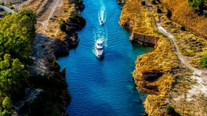 Ξεκίνησαν ξανά οι διελεύσεις των πλοίων από τον Ισθμό της Κορίνθου