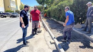 Προχωρούν οι εργασίες κατασκευής πεζοδρομίων στο Ηράκλειο