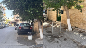 "Βάζουν αντικείμενα για να μην τους πάρουμε τη θέση παρκαρίσματος... στον δρόμο" 