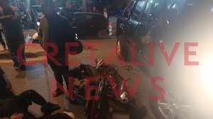 Μοτοσικλέτα συγκρούστηκε με αγροτικό σε κεντρική λεωφόρο του Ηρακλείου - Δείτε φωτογραφίες!