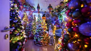 Στόλισαν 605 χριστουγεννιάτικα δέντρα μέσα στο σπίτι! Βίντεο