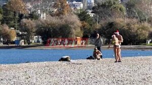 Πάτρα: Φόρεσαν σκουφάκια Άη Βασίλη και βούτηξαν στη θάλασσα