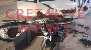 Νέο τροχαίο στο Ρέθυμνο - Στο νοσοκομείο ένας αναβάτης μηχανής