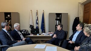 Στη Λότζια ο Μιχάλης Χρυσοχοΐδης - Είχε συνάντηση με τον Δημάρχο Ηρακλείου