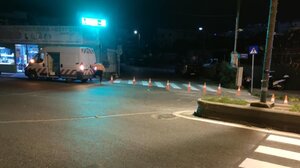 Νυχτερινές εργασίες διαγράμμισης διαβάσεων πεζών στο Ηράκλειο