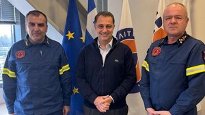 Στο αρχηγείο του Πυροσβεστικού Σώματος ο Μάξιμος Σενετάκης