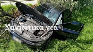 Αυτοκίνητο έπεσε σε χωράφι - Νέο τροχαίο στα Χανιά