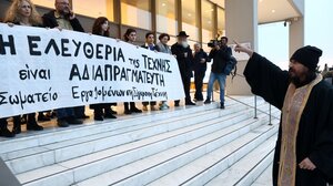 Ένταση στην Εθνική Πινακοθήκη ανάμεσα σε φανατικούς χριστιανούς και σε διαδηλωτές υπέρ της ελευθερίας της έκφρασης
