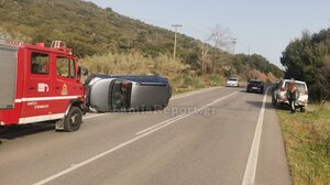 Φθιώτιδα: Εκτροπή - ανατροπή αυτοκινήτου με τραυματισμό του οδηγού