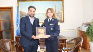 Συνάντηση με τον Π. Σημανδηράκη είχε η νέα Διοικήτρια της Τροχαίας Χανίων