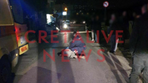 Ηράκλειο: Βραδινό τροχαίο με τραυματισμό - Φωτογραφίες