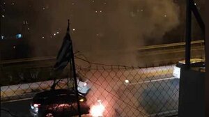 Φωτιά σε αυτοκίνητο στην Εθνική, επί ποδός η Πυροσβεστική