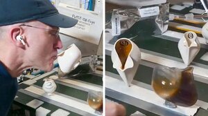 Διαστημική εφεύρεση: Αστροναύτης πίνει καφέ σε μηδενική βαρύτητα