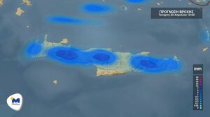  Αυξημένες νεφώσεις με τοπικές βροχές την Τετάρτη στην Κρήτη