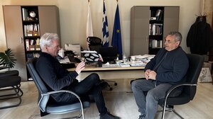 Συνάντηση Καλοκαιρινού με τον Δήμαρχο Τρίπολης - Έδωσαν ραντεβού στον αποψινό ημιτελικό
