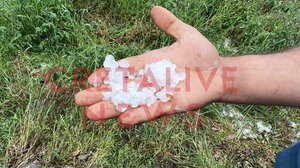 Δηλώνουν ζημιές στο Ρουκάνι μετά τη χαλαζόπτωση 