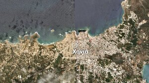 Δορυφορικές εικόνες πριν κι αφού "έπνιξε" τα Χανιά η αφρικανική σκόνη 