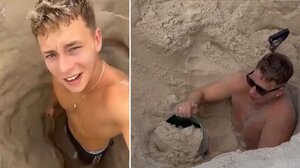 Τουρίστας "κόλλησε" στην άμμο 