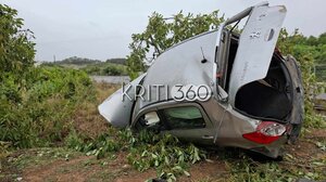 Χανιά: Αυτοκίνητο εξετράπη και κατέληξε σε χωράφι - Δείτε εικόνες