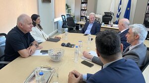 Συνάντηση του Δημάρχου Ηρακλείου με τον Πρόεδρο της Eurobank