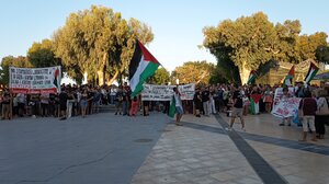  Συγκέντρωση αλληλεγγύης και πορεία για την Παλαιστίνη στο κέντρο του Ηρακλείου - Βίντεο & φωτογραφίες 