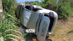 Αυτοκίνητο ανετράπη στο Μάλεμε - Απεγκλωβίστηκε ένας 22χρονος άνδρας