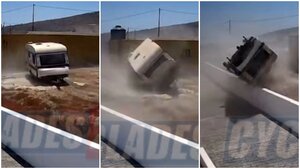 Σαντορίνη: Θυελλώδεις άνεμοι σήκωσαν στον αέρα τροχόσπιτο και το διέλυσαν - Δείτε βίντεο