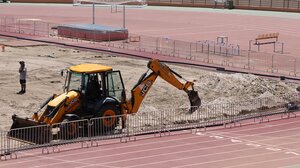 Ξηλώθηκε όλος ο χλοοτάπητας στο Παγκρήτιο (photos)