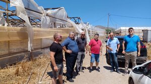Χανιά: Αυτοψία στα θερμοκήπια που υπέστησαν καταστροφές