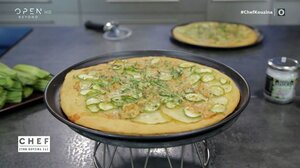 Συνταγή για λευκή πίτσα με πατάτες και γκοργκοντζόλα