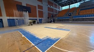 Προς ολοκλήρωση οι εργασίες αποκατάστασης του παρκέ στο Κλειστό Γυμναστήριο Κλαδισού