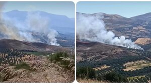Η πυρκαγιά στην Καρκαδιώτισσα Ηρακλείου κινητοποίησε την Πυροσβεστική: "Σηκώθηκαν" και ελικόπτερα
