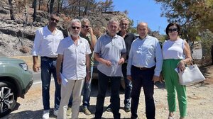 Αυτοψία Γκουντούφα στις πυρόπληκτες περιοχές του Λασιθίου - Τι είπε για τα μέτρα που θα ληφθούν