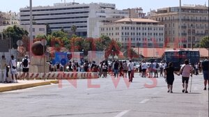 Ηράκλειο: "Πόλεμος" συνθημάτων μεταξύ διαδηλωτών και Ισραηλινών στο λιμάνι - Βίντεο