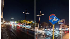 "Τα αυτοκίνητα... φωτίζουν την παραλιακή, ξηλώθηκε και η πινακίδα!"