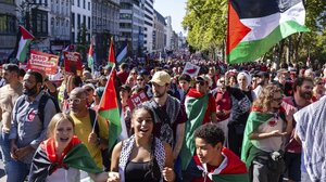 Χιλιάδες διαδηλωτές στις Βρυξέλλες εξέφρασαν την υποστήριξή τους στους Παλαιστίνιους