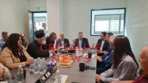 Στο υπό κατασκευή αεροδρόμιο στο Καστέλλι ο Νίκος Ταχιάος