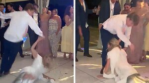 Η θεαματική πτώση νύφης και η επική αντίδραση της!