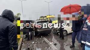 Σοβαρό τροχαίο στον Πύργο: Επτά τραυματίες, ανάμεσά τους ένα παιδί κι ένα βρέφος