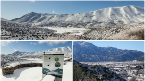 Σαν από παραμύθι... Εικόνες από βουνά της Κρήτης που ντύθηκαν στα λευκά