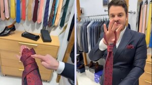 Στυλίστας δείχνει τον πιο εύκολο και γρήγορο κόμπο δεσίματος γραβάτας - Βίντεο