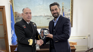 Στον Δήμαρχο Χανίων ο νέος Διοικητής του Ναυστάθμου Κρήτης, Υποναύαρχος Αθανάσιος Δούρος