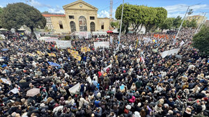 Συλλαλητήριο για την τραγωδία των Τεμπών στα Χανιά, στις 28 Φλεβάρη