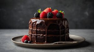 Κέικ ρικότα με βατόμουρα