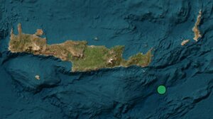 Ασθενής σεισμική δόνηση τα ξημερώματα νότια της Κρήτης