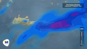 Καιρός: Βροχές και καταιγίδες κυρίως στην ανατολική Κρήτη την Παρασκευή 16/4