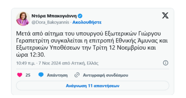 Ντόρα Μπακογιάννη Ανάρτηση