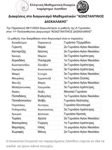 Διαγωνισμός "Δασκαλάκης"